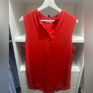 Babaton - Sleeveless button up blouse - orange - Size M